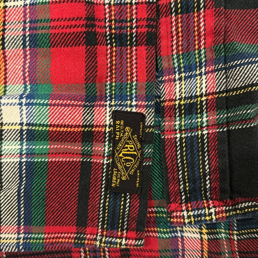 Polo Ralph Lauren men’s M flannel long sleeve shirt with black pearl button - Picture 2 of 4